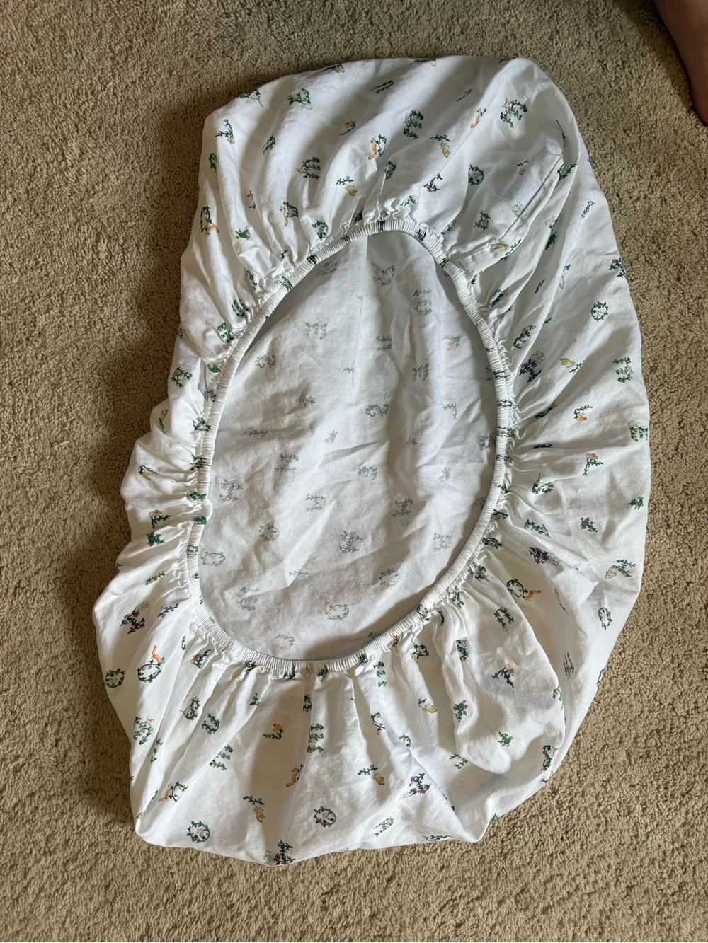 Hill House White Alphabet Changing Pad Sheet